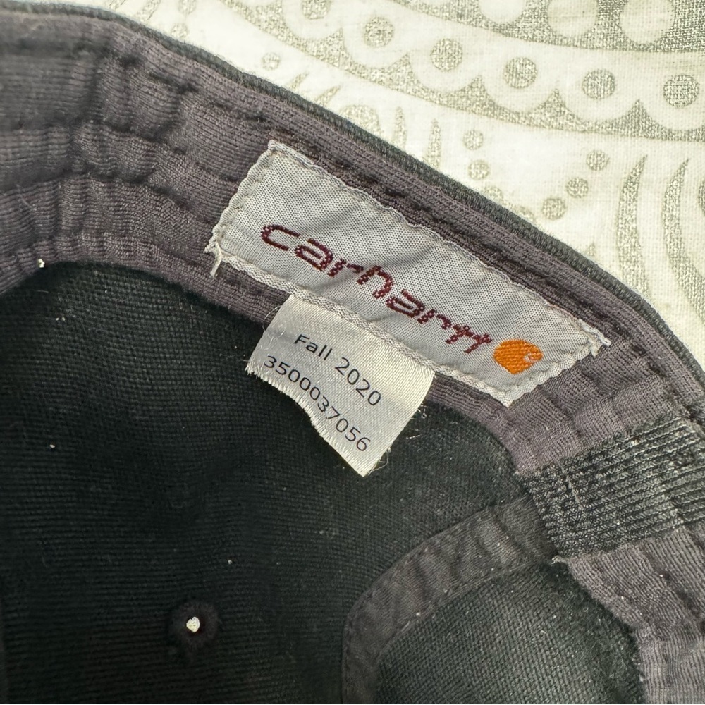 Carhartt hat baseball cap black camel tan canvas 2020 original workwear - Picture 8 of 9